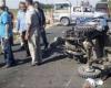 إصابة سائقين وعامل في حادث تصادم سيارتين بصحراوي سوهاج - بوراق نيوز